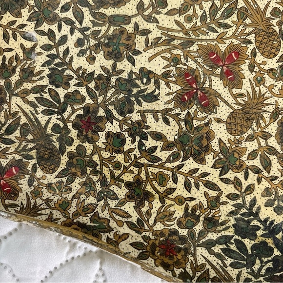 Vintage Floral Decorative Tray Pressed Board Decoupaged 12x15 inches - Picture 7 of 10